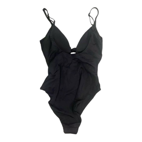 Andie The Santorini One Piece Swimsuit Solid Black Size $112 MSRP NEW Cutout - Picture 12 of 12